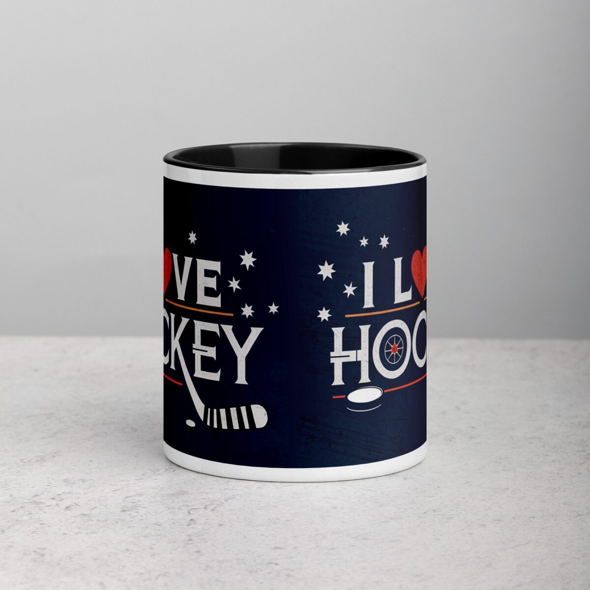 I Love Hockey Sophisticated Hockey Coffee Cup - Image 2