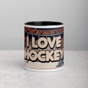 I Love Hockey Retro Hockey Coffee Cup