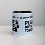What Bosses Say vs. What Bosses Mean Coffee Mug