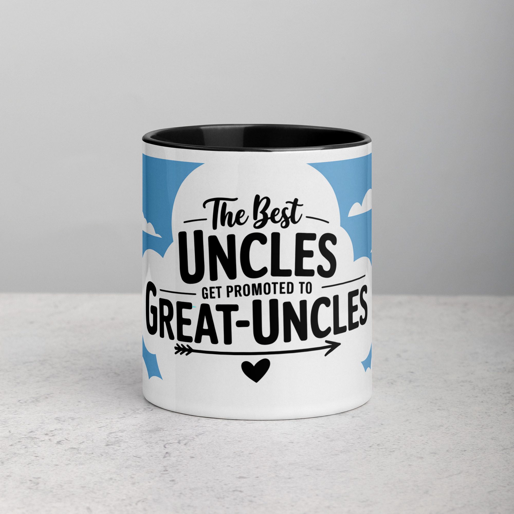 white-ceramic-mug-with-color-inside-black-11-oz-front-673e6b499c0bf.jpg The Best Uncles Get Promoted to Great-Uncles Mug - Image 1