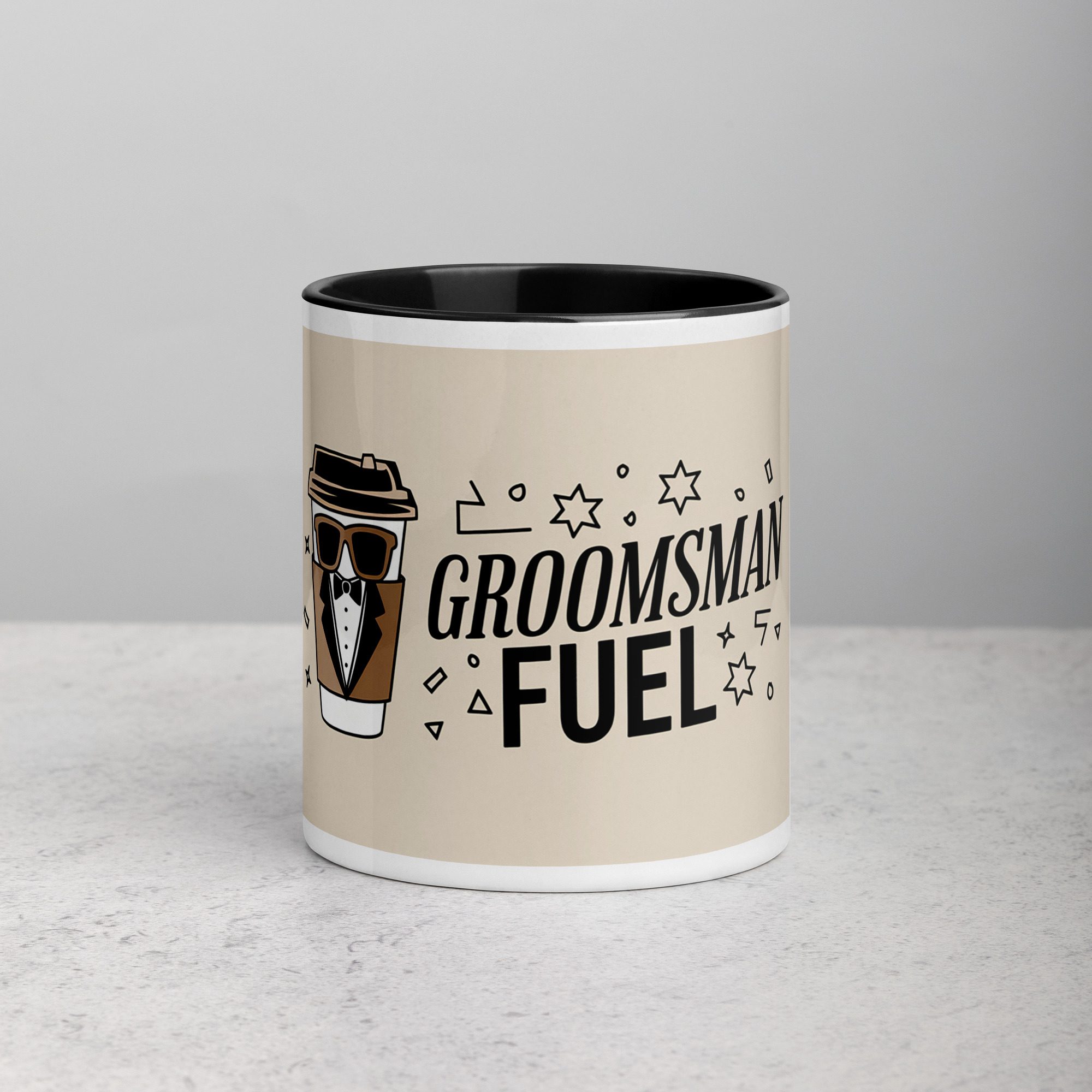 white-ceramic-mug-with-color-inside-black-11-oz-front-673f94c8ed085.jpg Groomsman Fuel Coffee Mug - Image 1