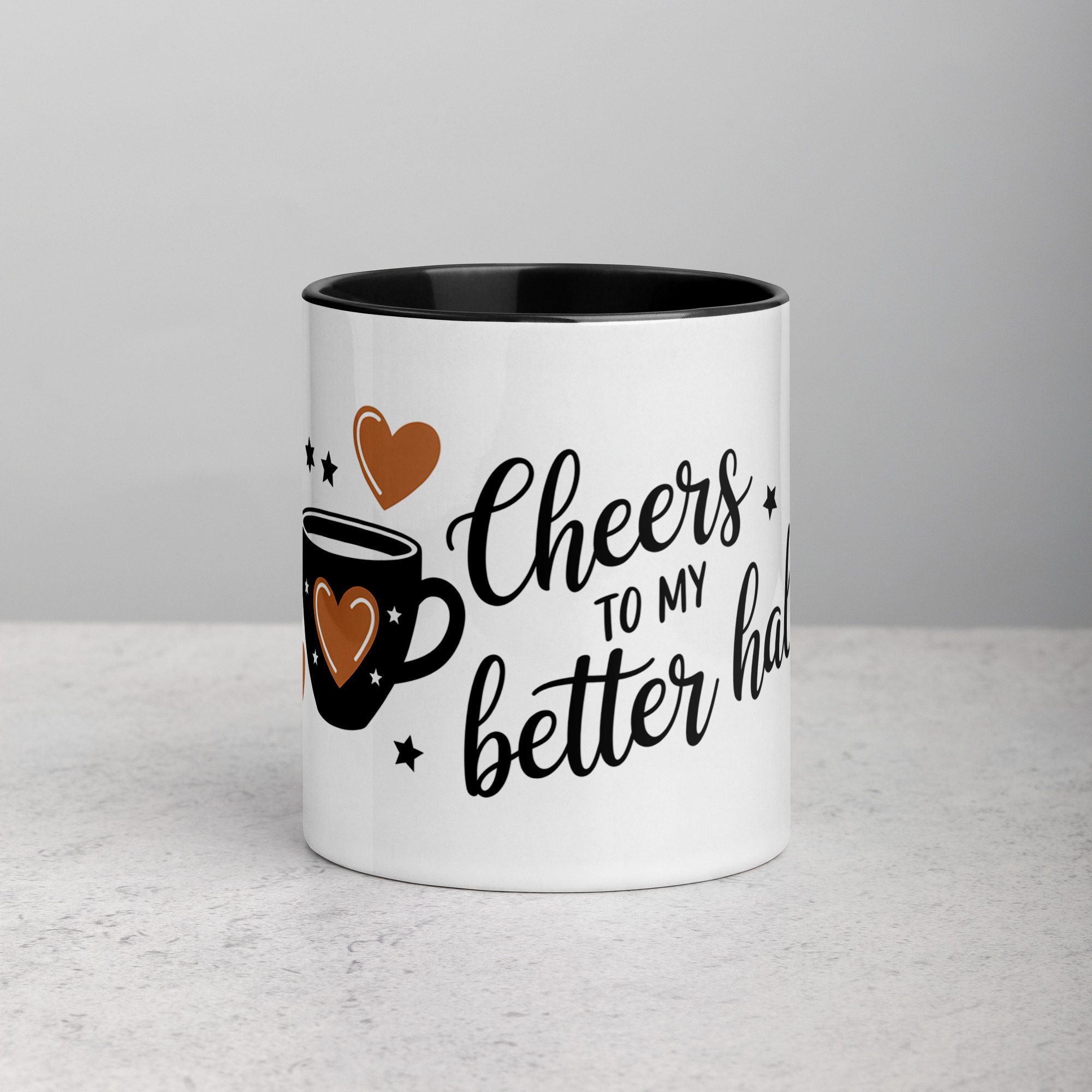 white-ceramic-mug-with-color-inside-black-11-oz-front-673fb0a60a436.jpg Cheers to My Better Half - Image 1
