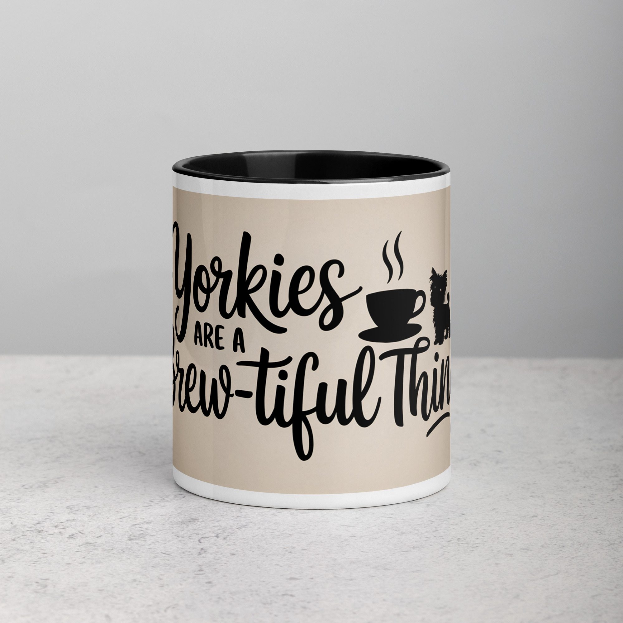 white-ceramic-mug-with-color-inside-black-11-oz-front-67424468ec58a.jpg Yorkies Are a Brew-tiful Thing Coffee Mug - Image 1