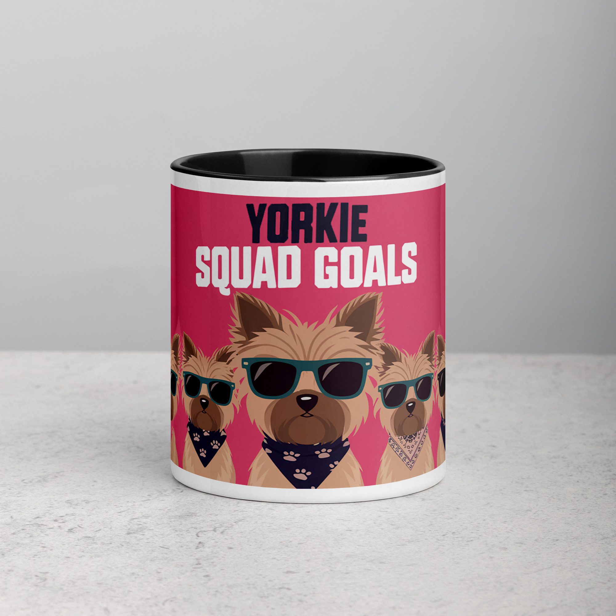 white-ceramic-mug-with-color-inside-black-11-oz-front-67424a1b13736.jpg Yorkie Squad Goals Coffee Mug & Tea Cup - Image 1