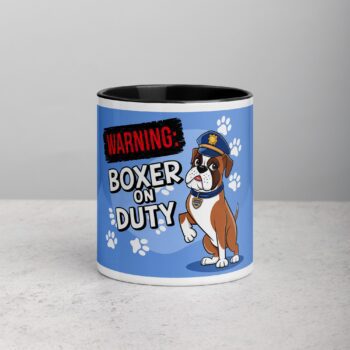 Warning: Boxer on Duty Coffee Mug