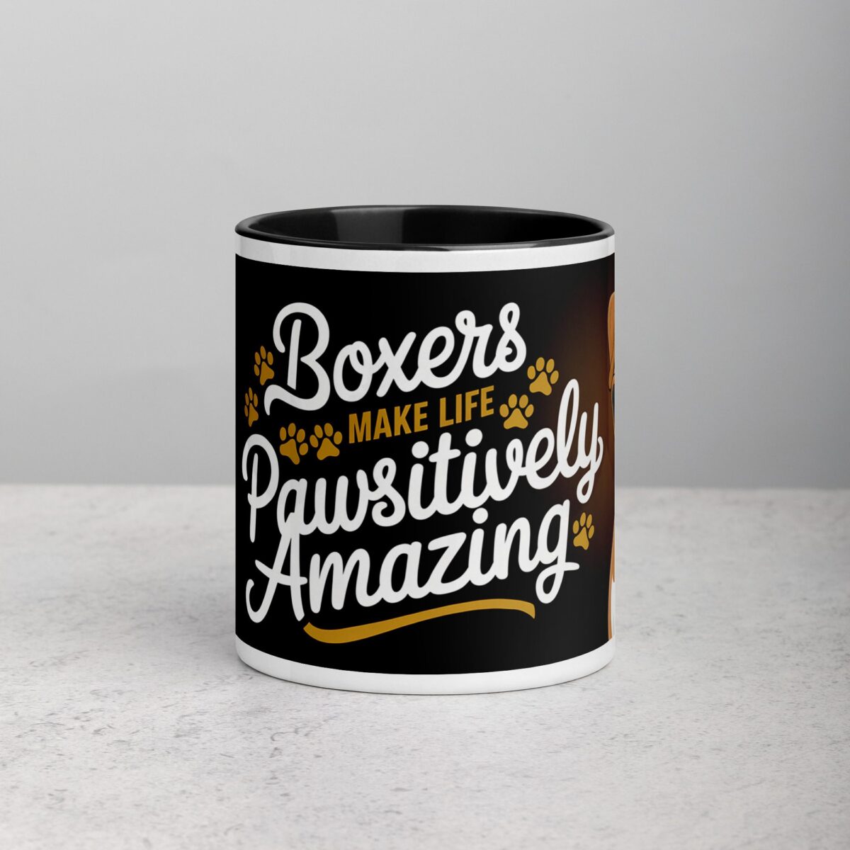 Boxers Make Life Pawsitively Amazing Coffee Mug - Image 2