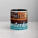 Amsterdam: The City of Bikes and Canals Coffee Mug