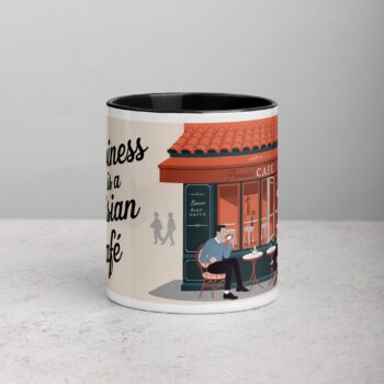 Happiness Is a Parisian Café Coffee Mug