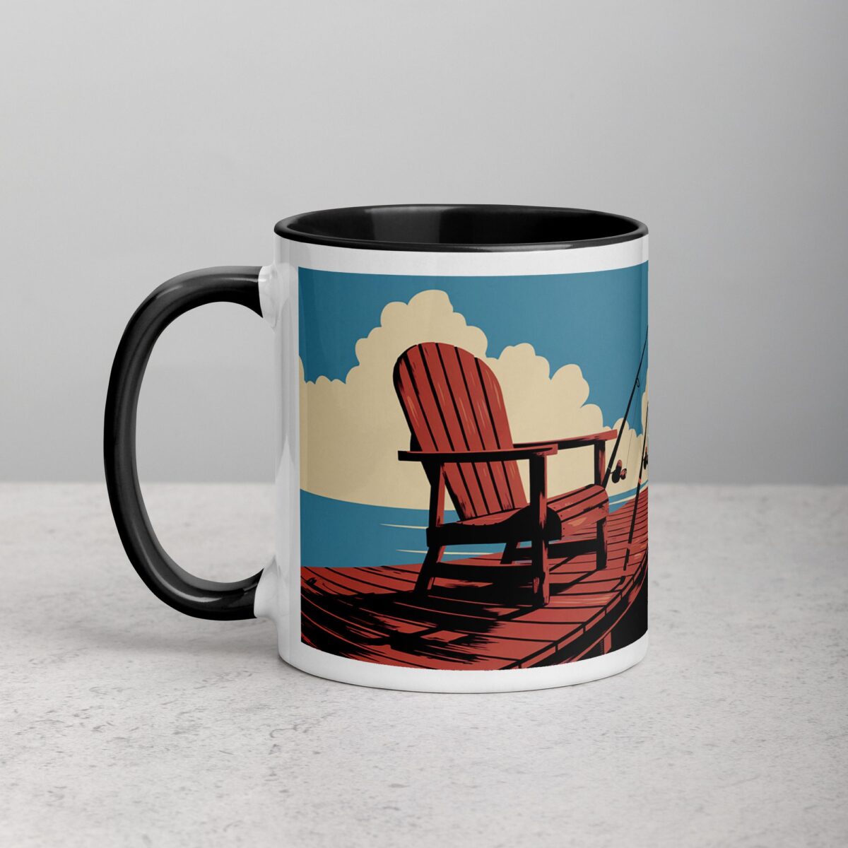 I Love Fishing Retro Coffee Mug & Tea Cup - Image 2