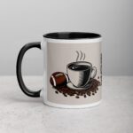 Fueled by Coffee & First Downs Football Mug - Image 2