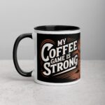 My Coffee Game is Strong Football Mug - Image 2