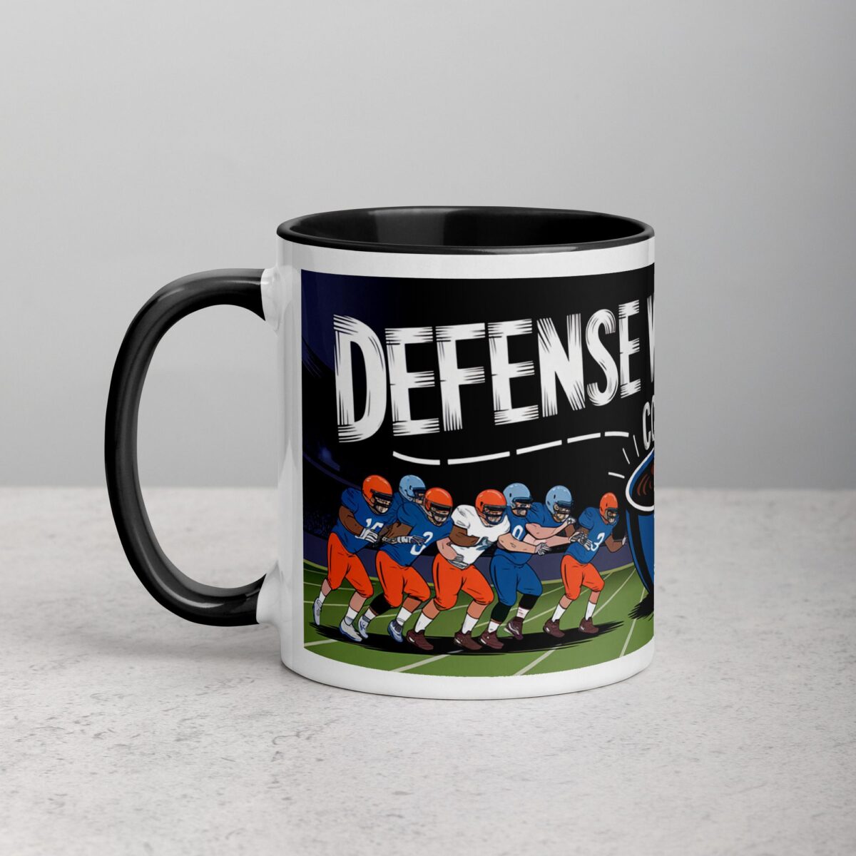 Defense Wins Games, Coffee Starts Days Football Mug - Image 2