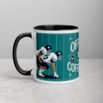 Offense, Defense, Coffee First Football Mug - Image 2