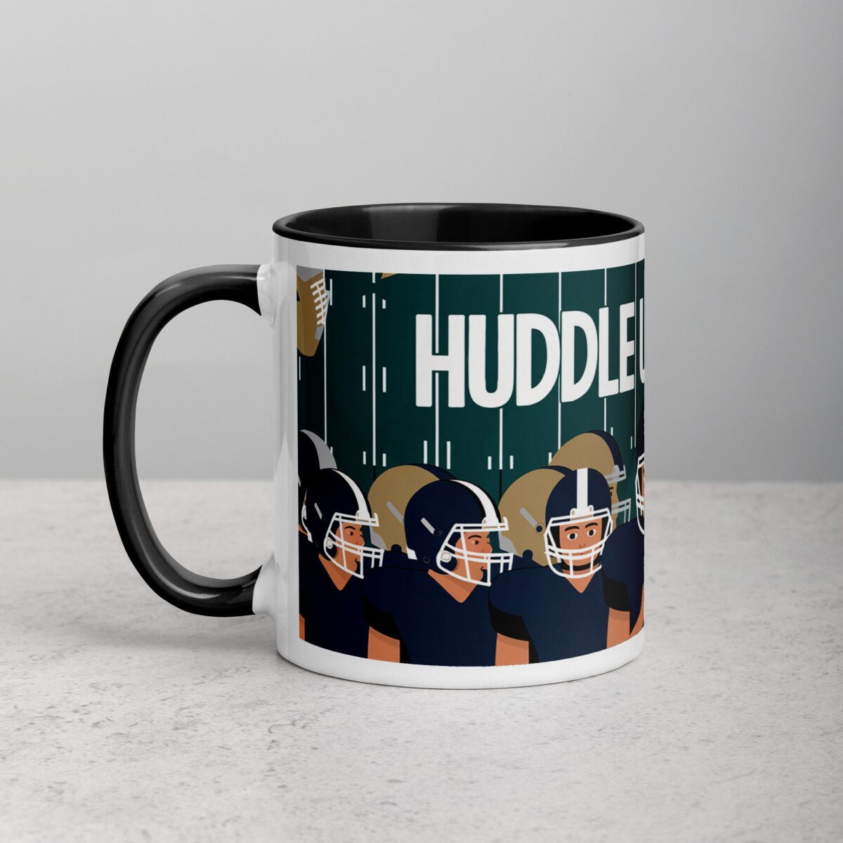 Huddle Up & Drink Football Coffee Mug & Tea Cup - Image 2