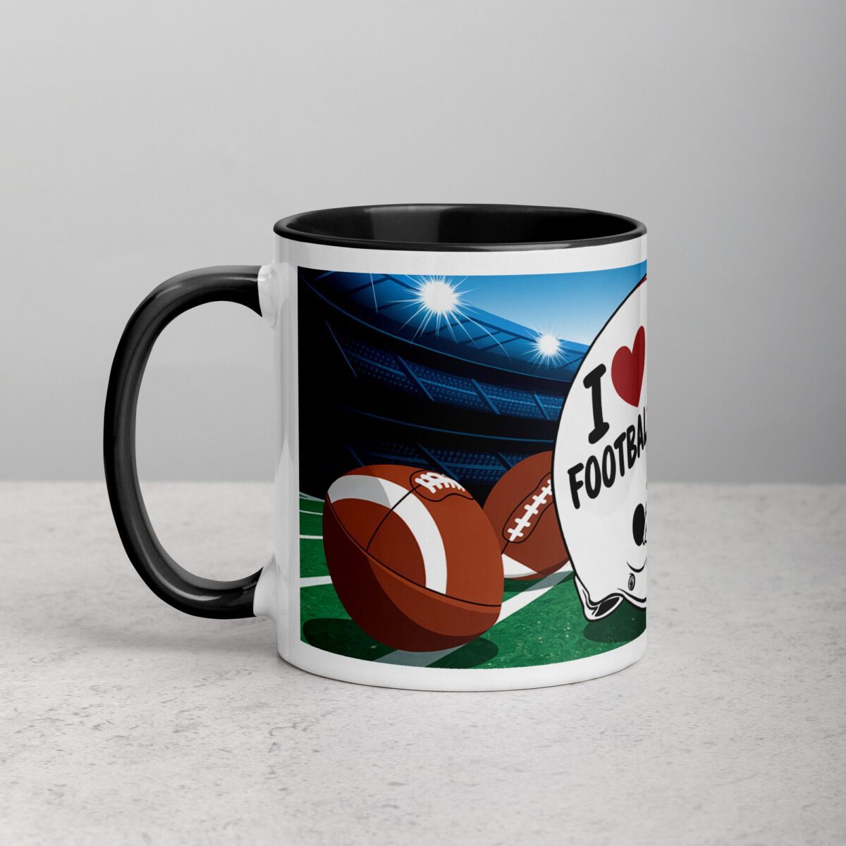 I Love Football Fun Coffee Mug & Tea Cup - Image 2