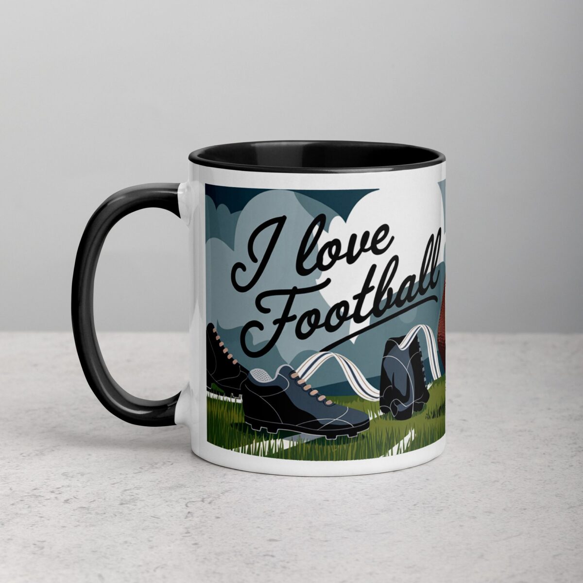 I Love Football Elegant Coffee Mug & Tea Cup - Image 2