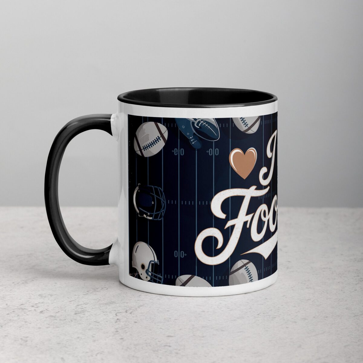 I Love Football Sophisticated Coffee Mug & Tea Cup - Image 2