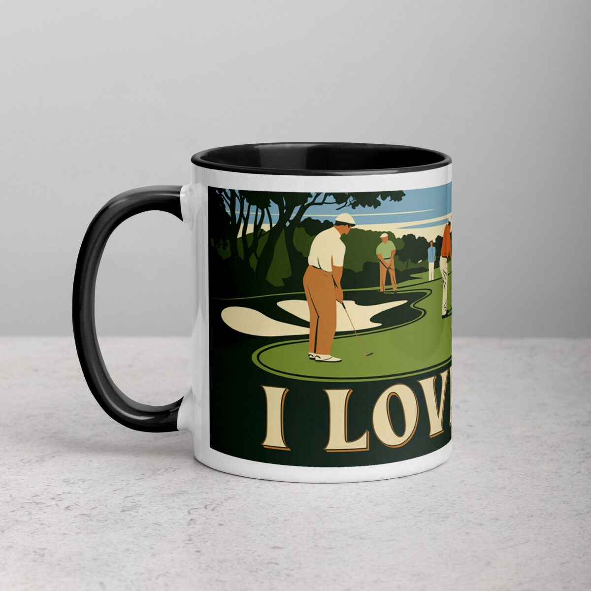 I Love Golf Retro Coffee Mug & Tea Cup - Image 2