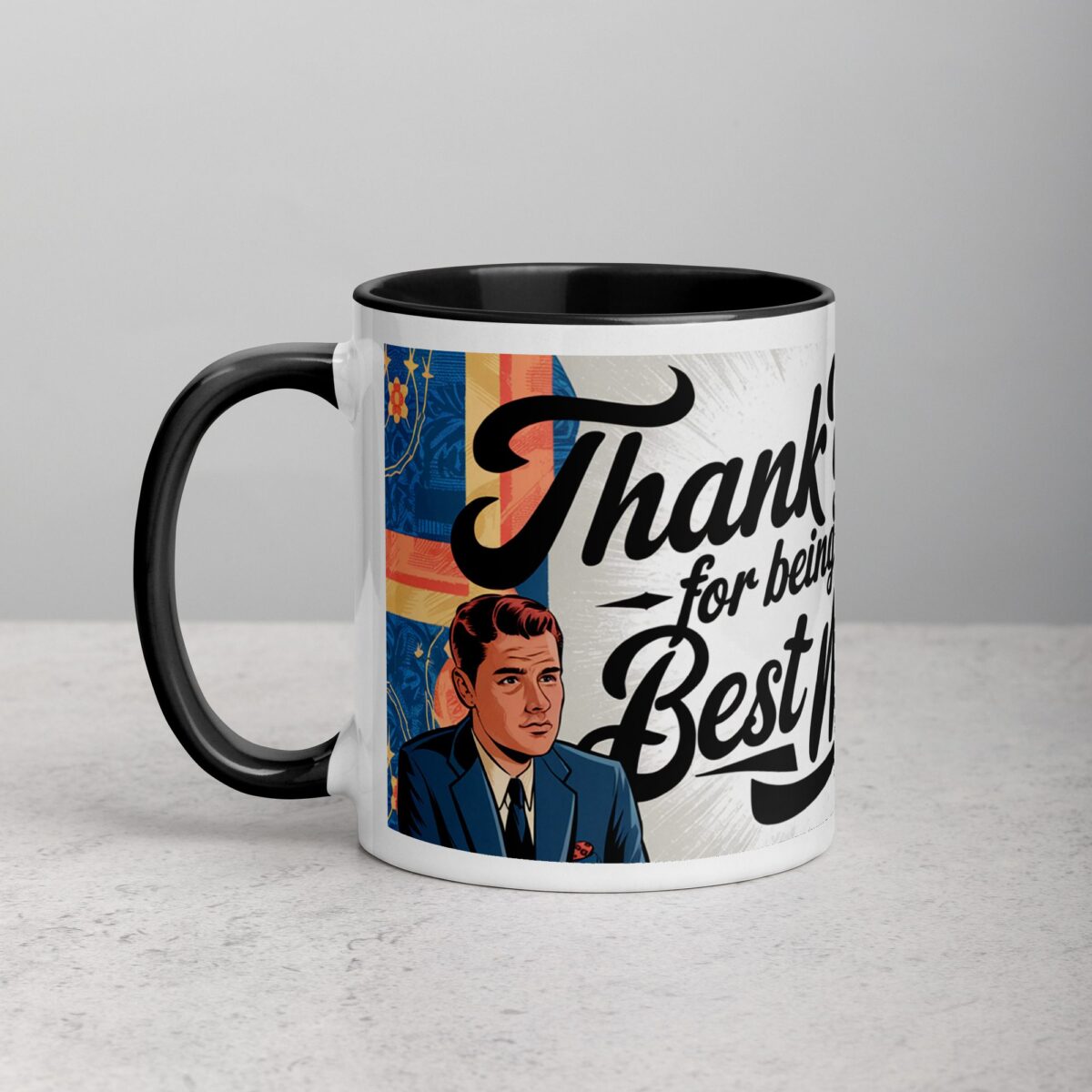 Retro Thank You Best Man Coffee Mug & Tea Cup - Image 2