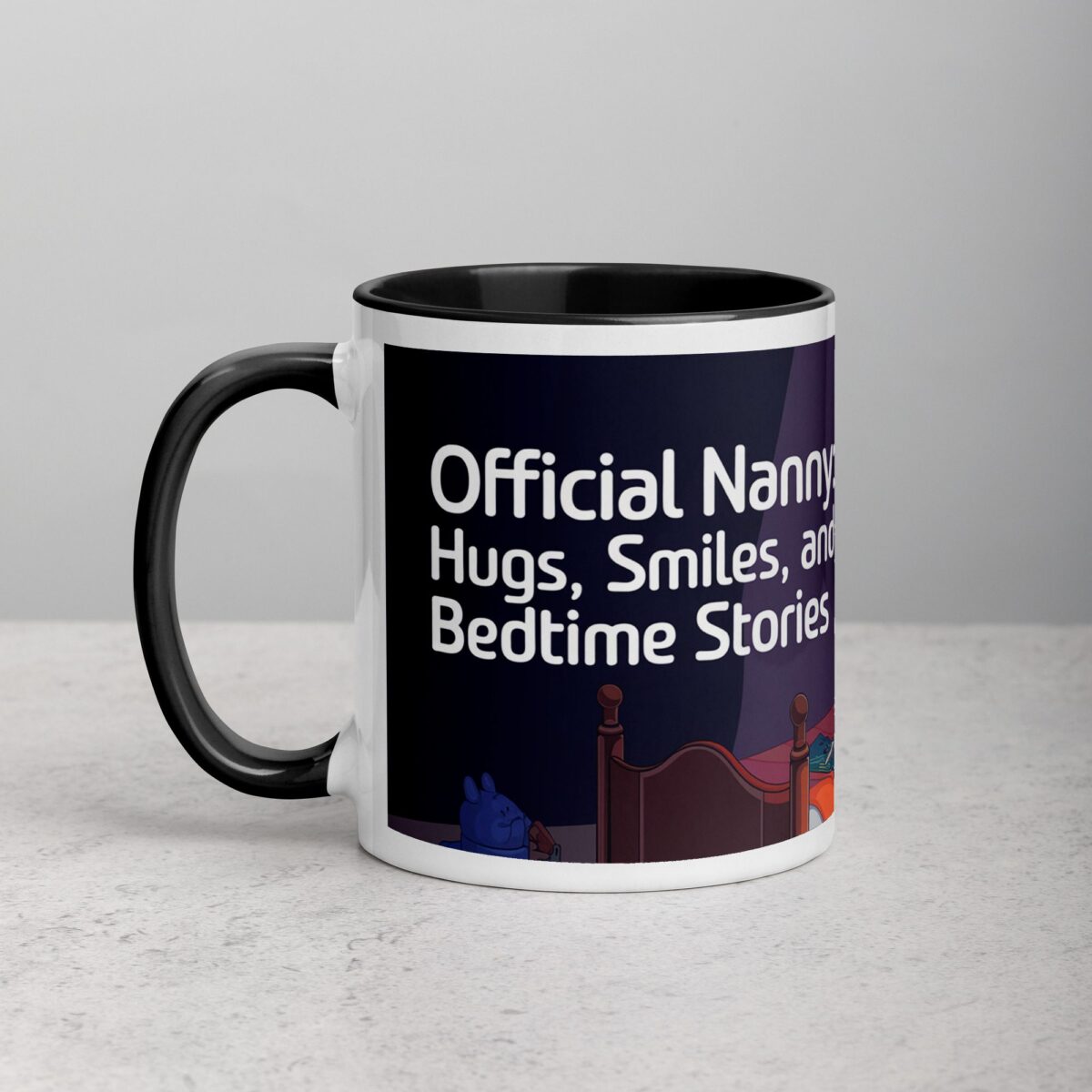 Official Nanny: Hugs, Smiles, and Bedtime Stories Mug - Image 2