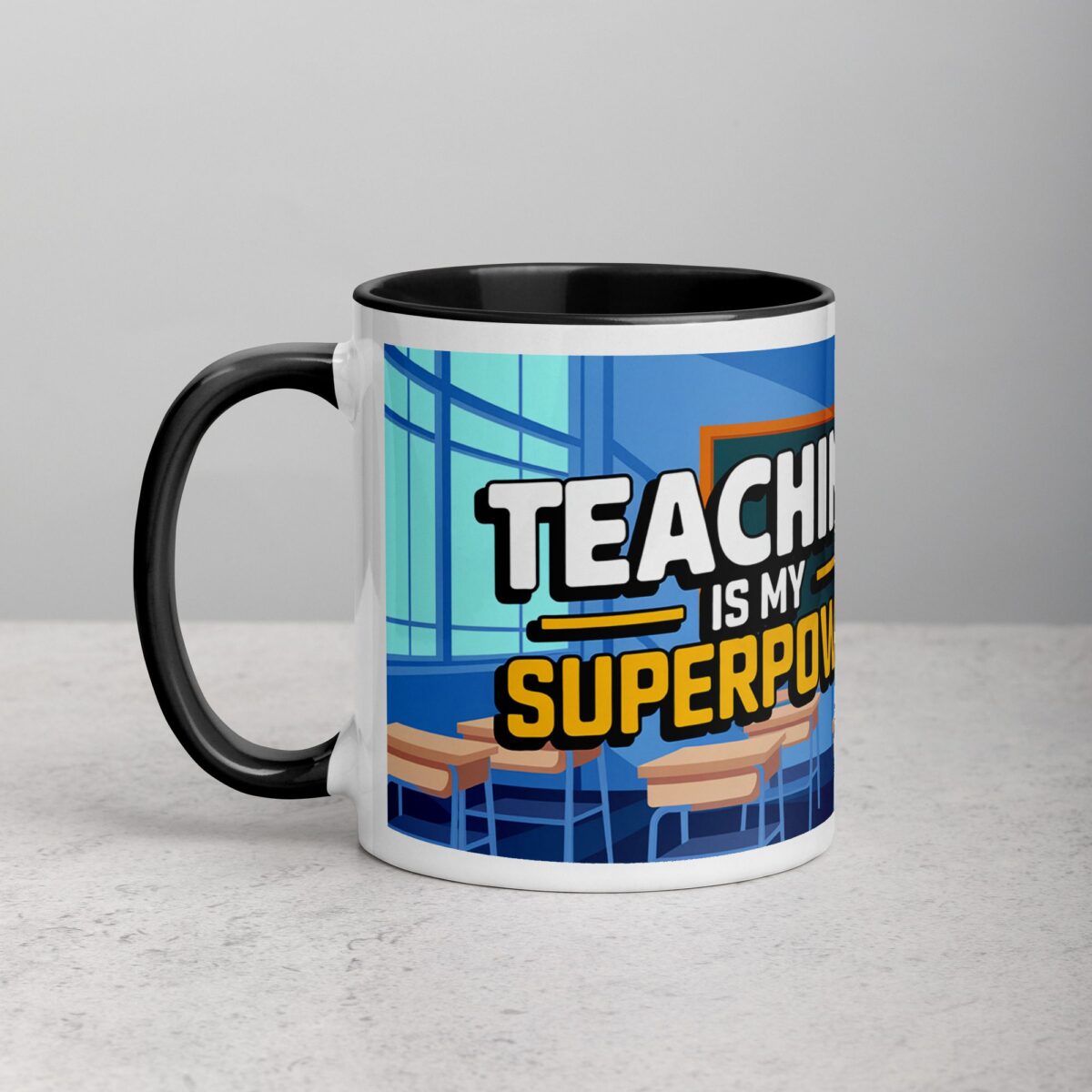 Teaching Is My Superpower Man Coffee Mug & Tea Cup - Image 2