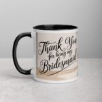 Thank You for Being My Bridesmaid Elegant Coffee Mug - Image 2