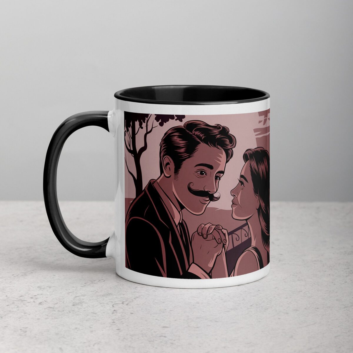 I Mustache You to Be Mine Boyfriend Coffee Mug - Image 2