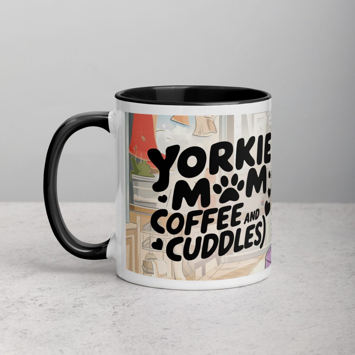 Yorkie Mom (Coffee and Cuddles) Mug - Image 2