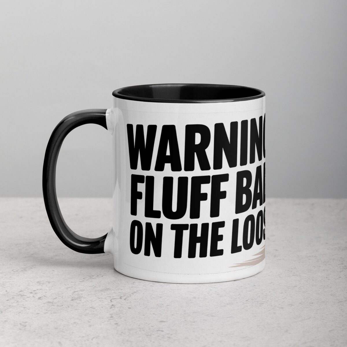 Warning: Fluff Ball on the Loose Coffee Mug - Image 2