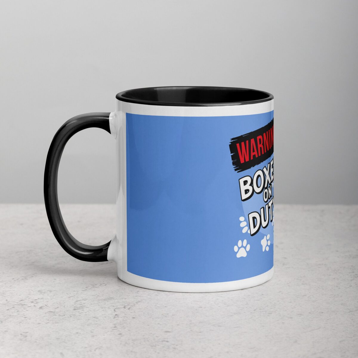 Warning: Boxer on Duty Coffee Mug - Image 2