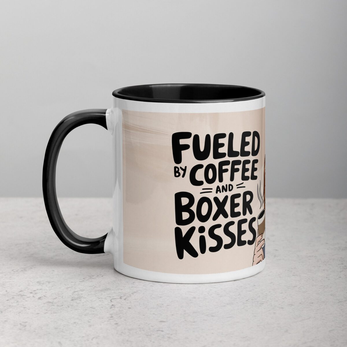 Fueled by Coffee and Boxer Kisses Mug - Image 2