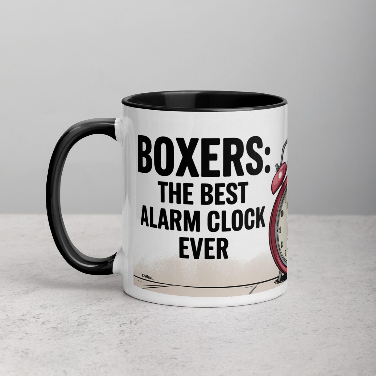 Boxers: The Best Alarm Clock Ever Coffee Mug - Image 2