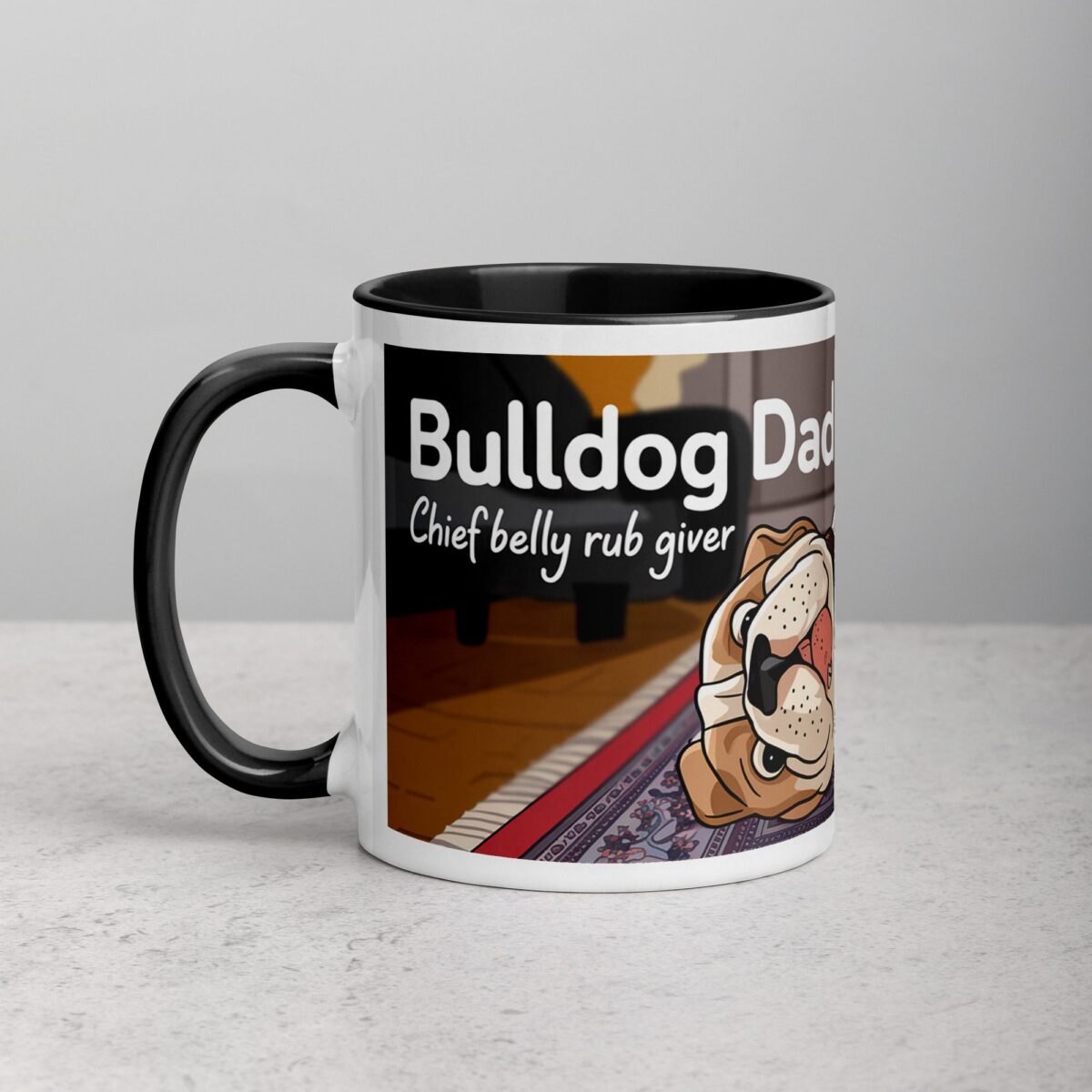 Bulldog Dad: Chief Belly Rub Giver Coffee Mug - Image 2