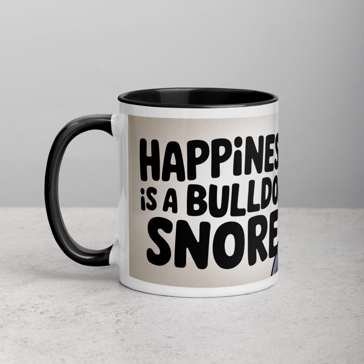 Happiness Is a Bulldog Snore Coffee Mug - Image 2
