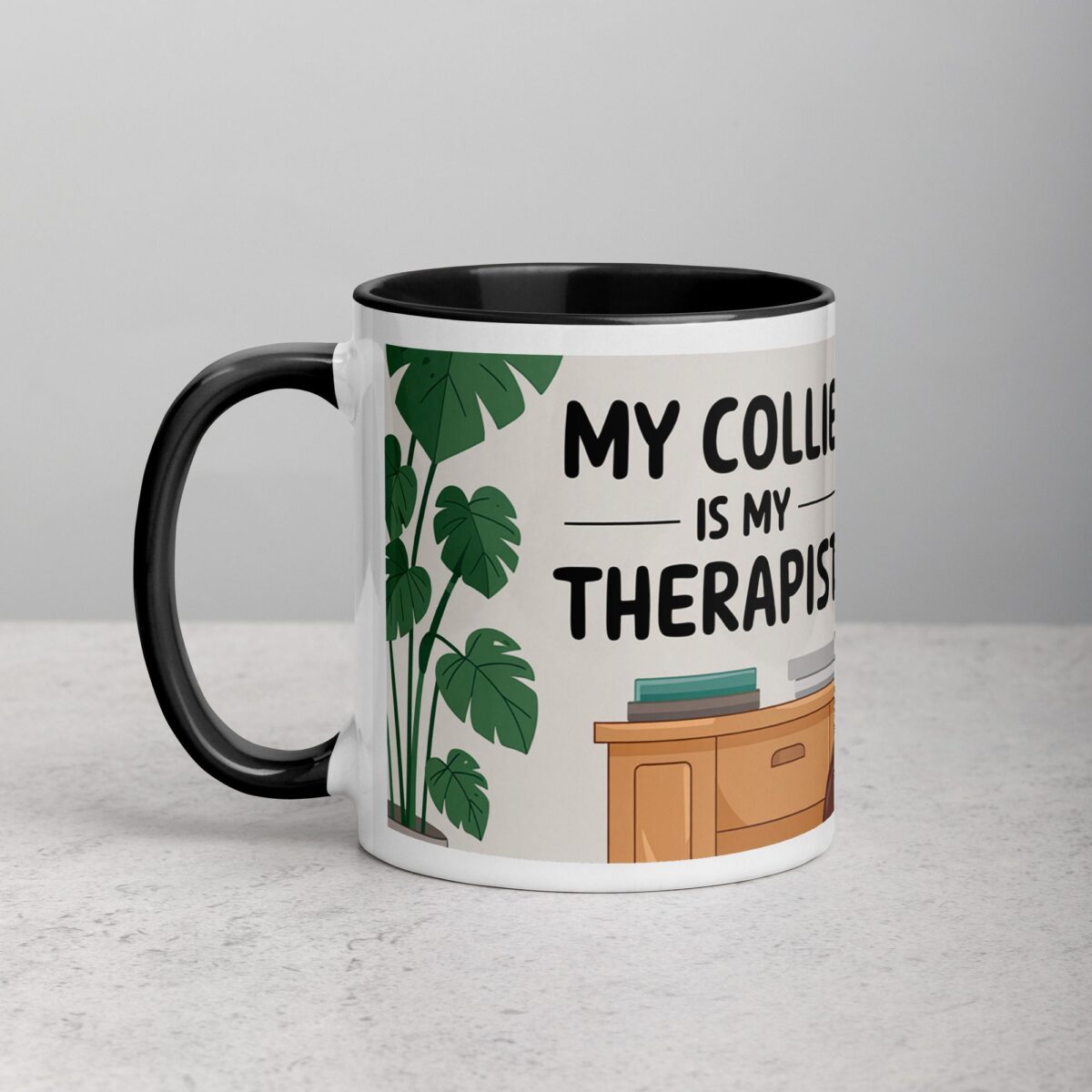 My Collie Is My Therapist Coffee Mug - Image 2
