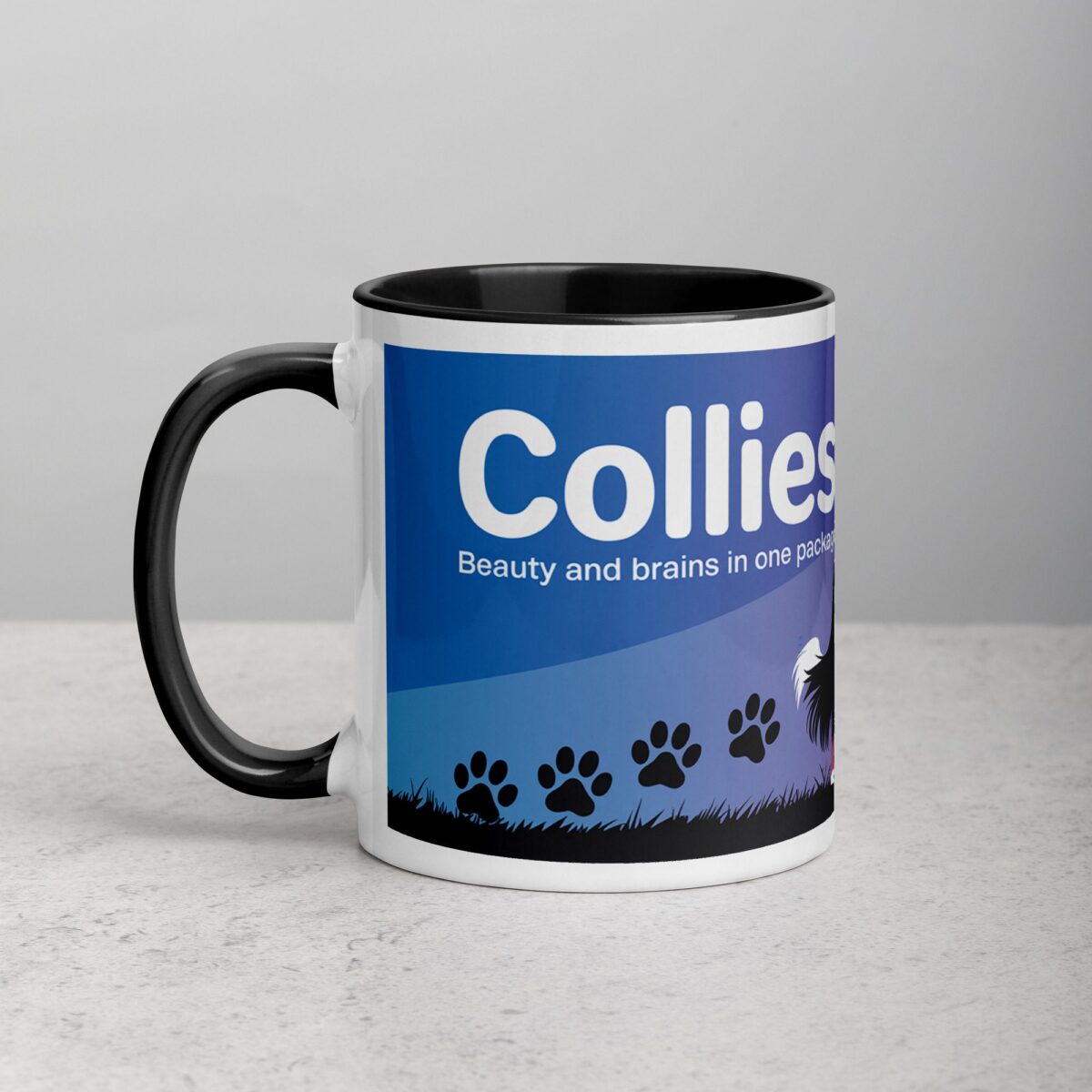 Collies: Beauty and Brains in One Package Coffee Mug - Image 2