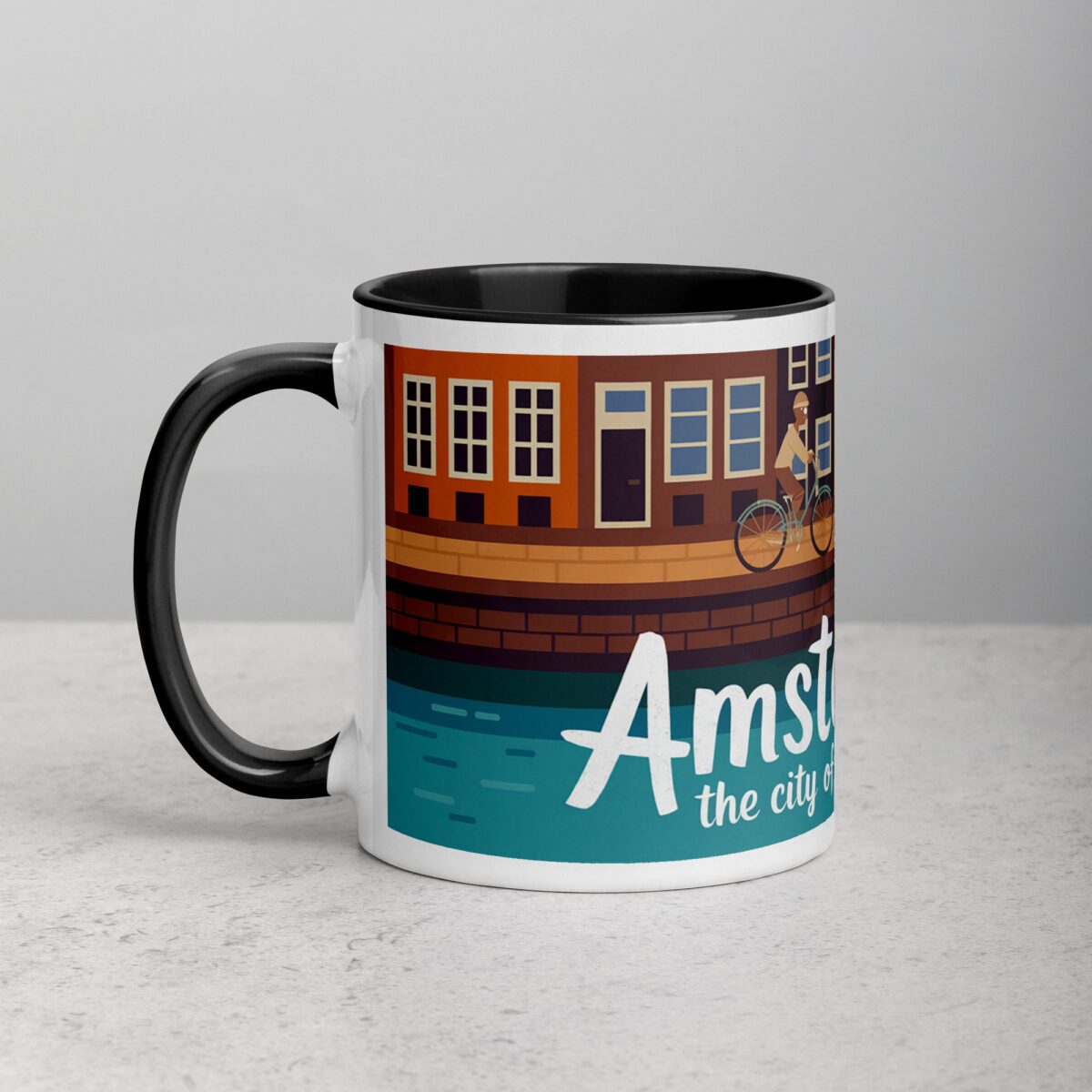 Amsterdam: The City of Bikes and Canals Coffee Mug - Image 2