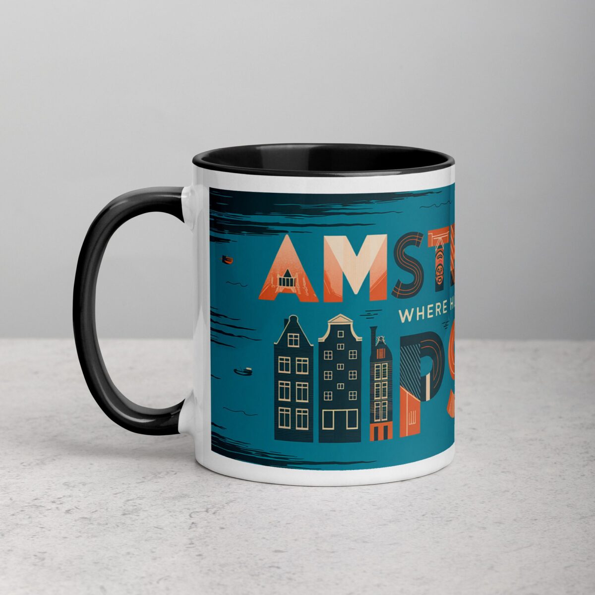 Amsterdam: Where History Meets Hipster Coffee Mug - Image 2