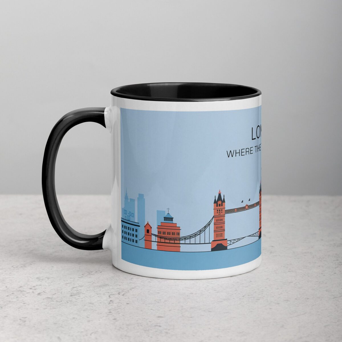 London: Where the Thames Flows Coffee Mug - Image 2