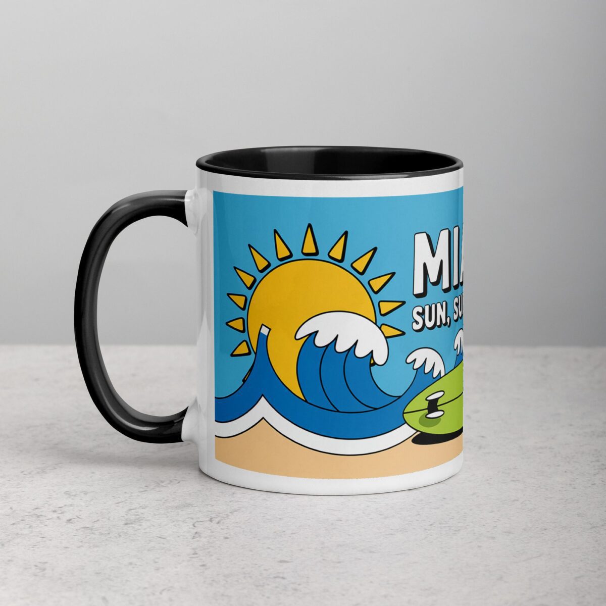 Miami: Sun, Surf, Repeat Coffee Mug - Image 2