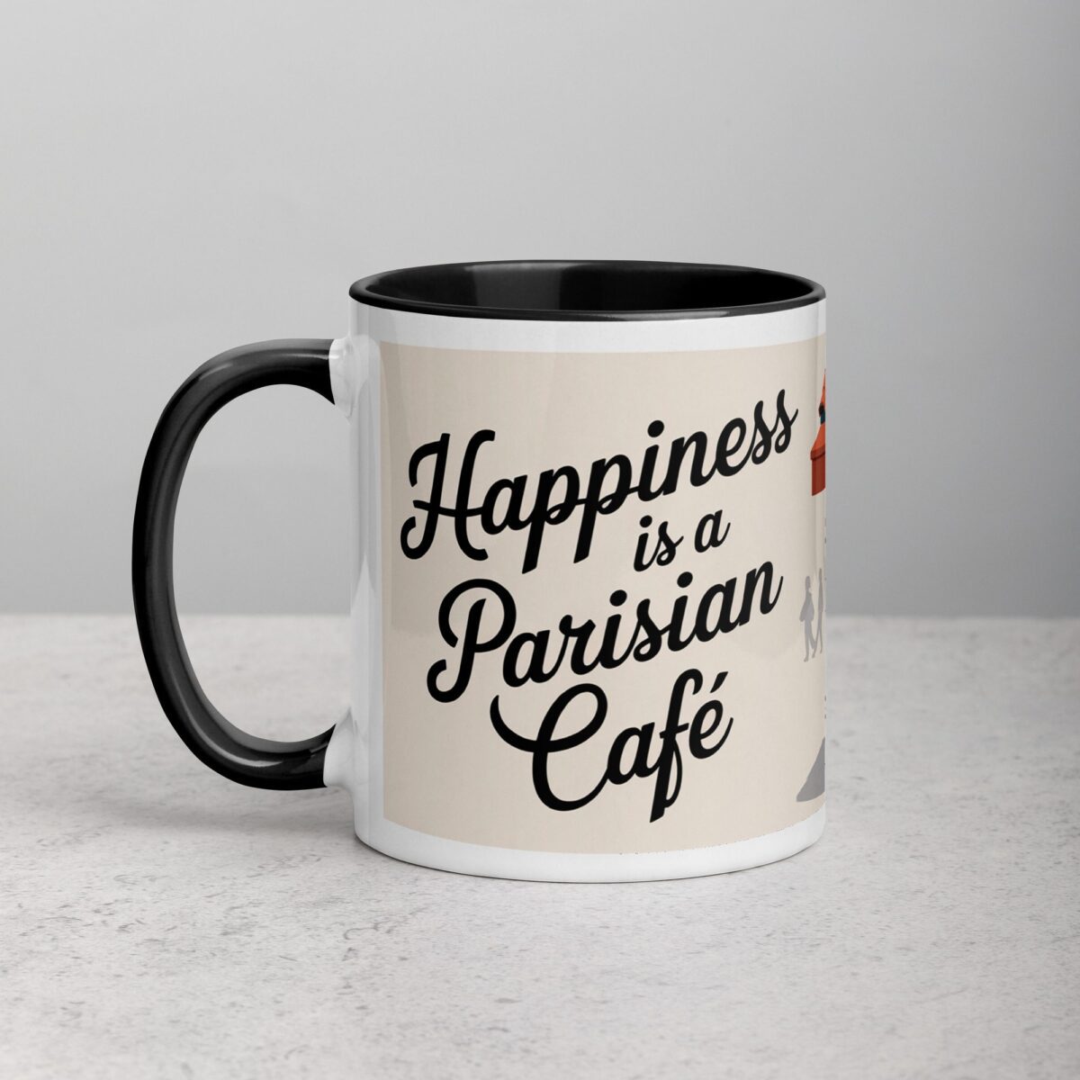 Happiness Is a Parisian Café Coffee Mug - Image 2