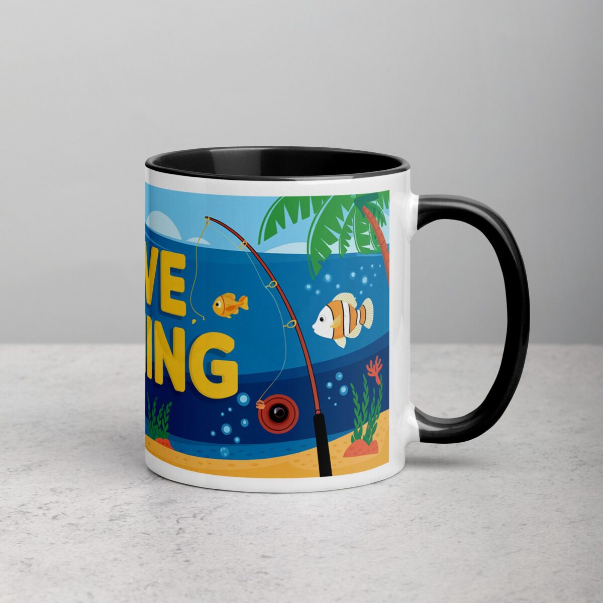 I Love Fishing Fun Coffee Mug & Tea Cup - Image 3