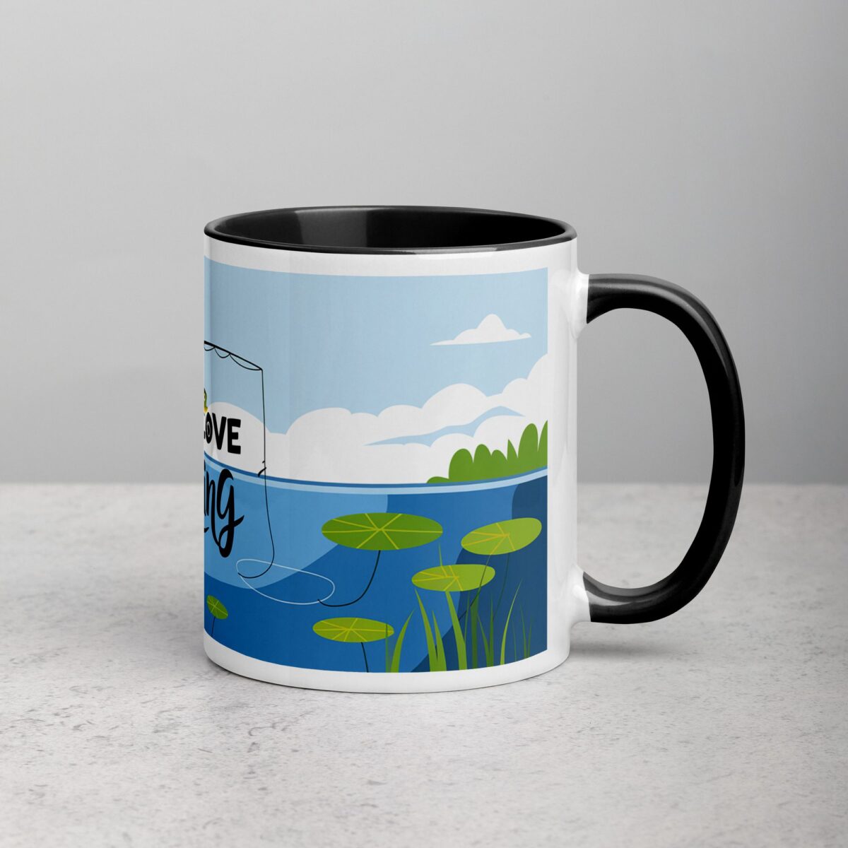 I Love Fishing Elegant Coffee Mug & Tea Cup - Image 3