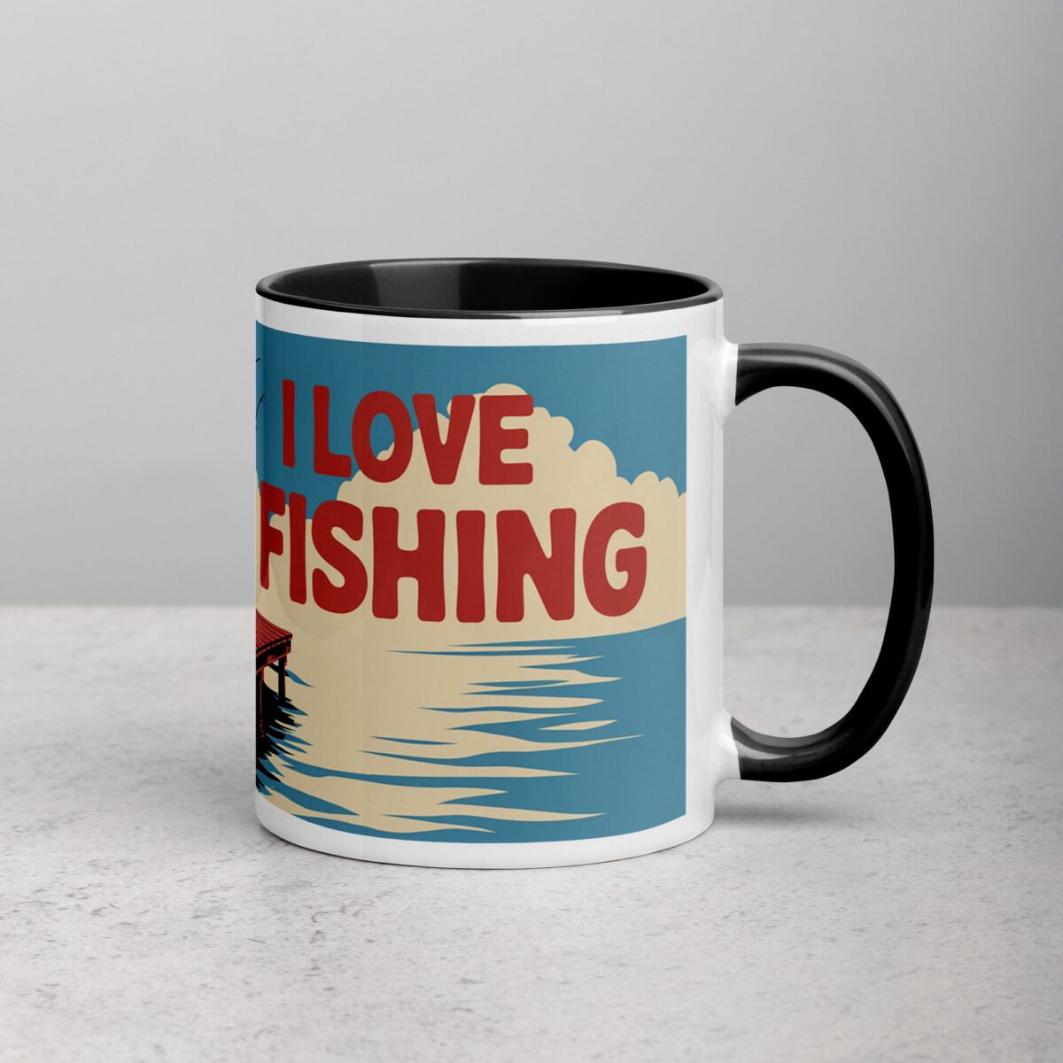 I Love Fishing Retro Coffee Mug & Tea Cup - Image 3