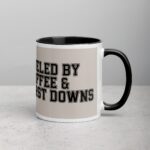 Fueled by Coffee & First Downs Football Mug - Image 3