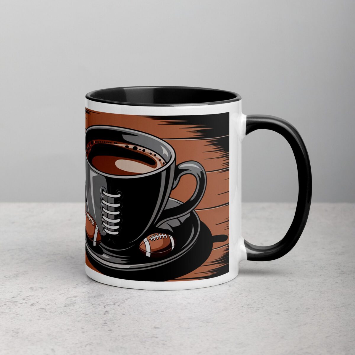 My Coffee Game is Strong Football Mug - Image 3