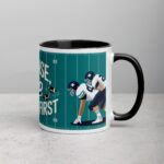 Offense, Defense, Coffee First Football Mug - Image 3