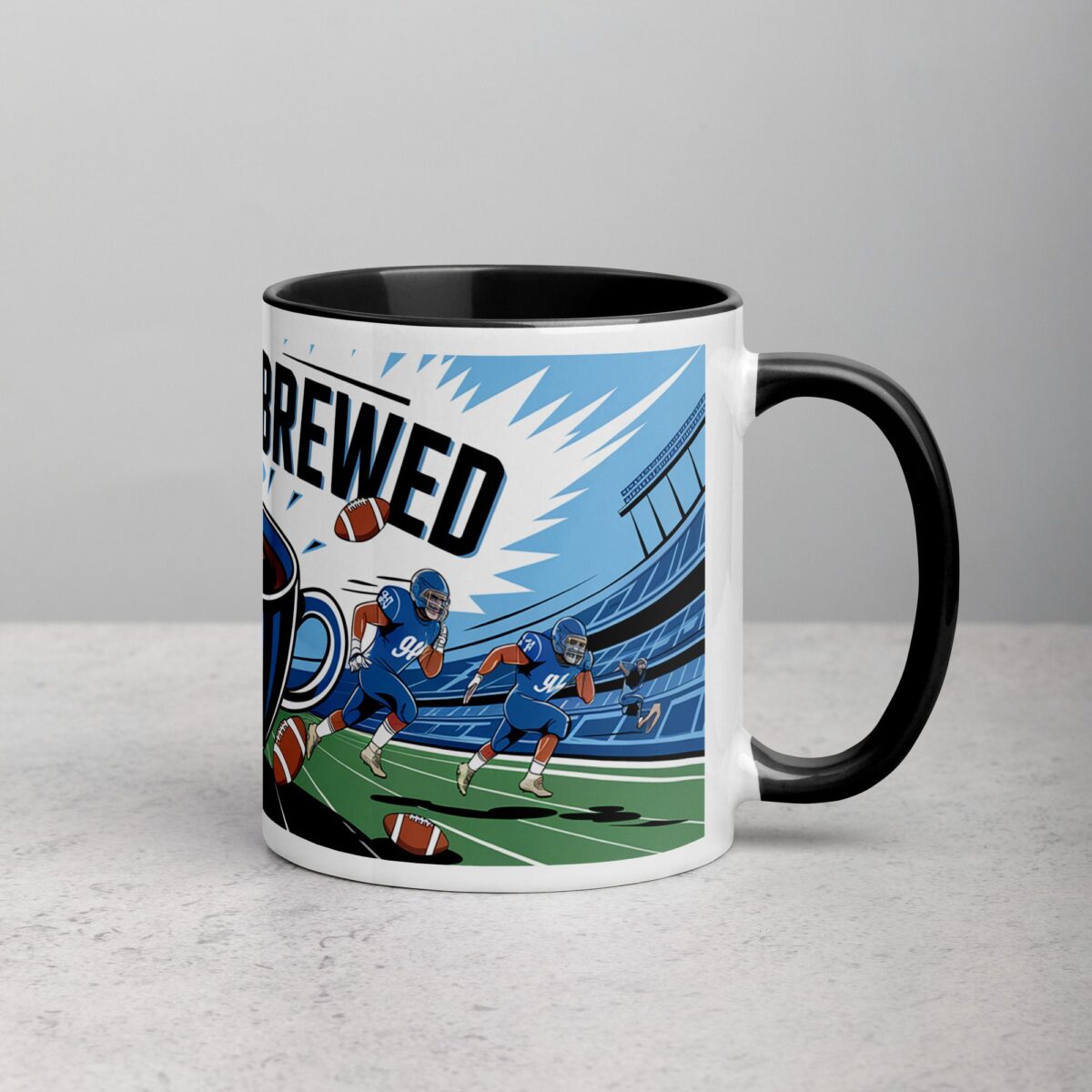 Blitzed & Brewed Football Coffee Mug - Image 3