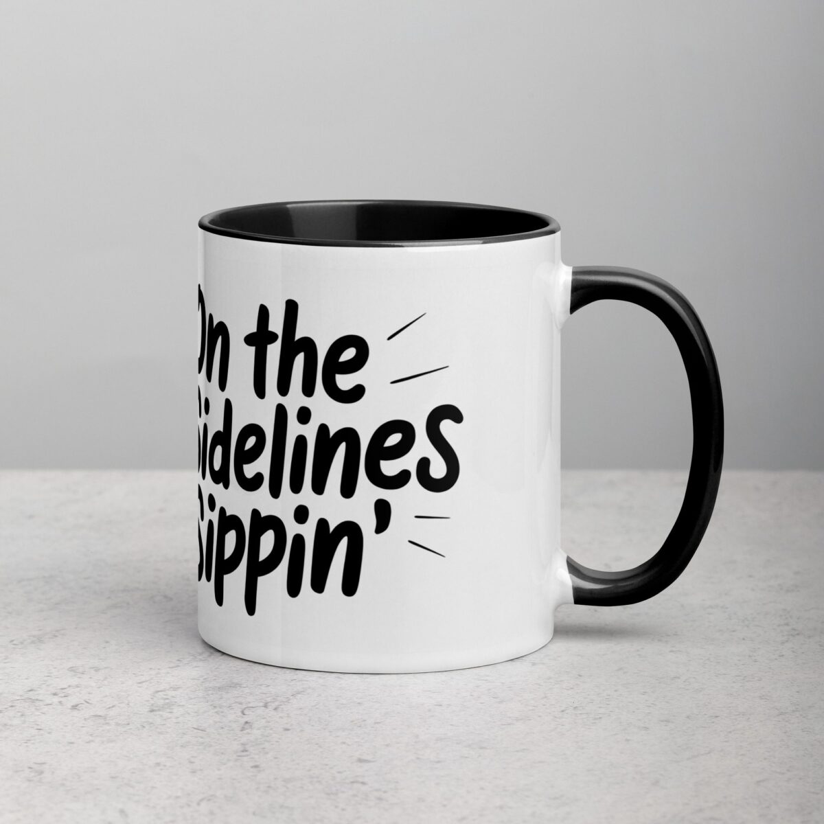 On the Sidelines Sippin’ Football Coffee Mug & Tea Cup - Image 3