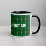First Down, First Sip Football Coffee Mug - Image 3